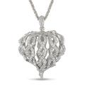 18k White Gold 1 2/5ct TDW Diamond Heart Necklace (G-H, SI1-SI2)
