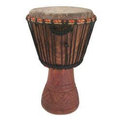 Hand-carved 14x25-inch Extra Large African Djembe Drum (Ghana)