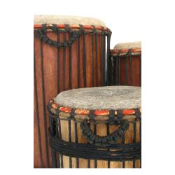 Classic Dunun 3-piece African Bass Drums (Ghana)