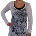 Los Angeles Women's Burnout Embellished Cross Top
