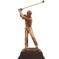 Male Golfer 15-inch Bronze Statue