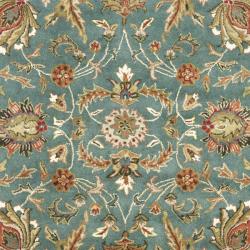 Handmade Heritage Blue/ Brown Wool Rug (6' x 9')