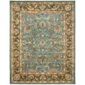 Handmade Heritage Blue/ Brown Wool Rug (5' x 8')