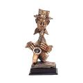 Sax Player with Hat Bronze Statue