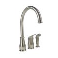 DeNovo Three-hole Stainless Steel Kitchen Faucet with Sprayer