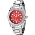 Swiss Legend Men's 'Grande Sport' Red Dial Stainless Steel Watch