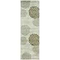 Handmade Soho Botanical Light Grey N. Z. Wool Runner (2'6 x 8')