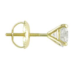 14k Yellow Gold 1 1/4ct TDW Certified Diamond Stud Earrings (H-I, SI1-SI2)