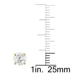 14k Yellow Gold 1 1/4ct TDW Certified Diamond Stud Earrings (H-I, SI1-SI2)