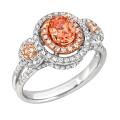 14k Two-tone Gold 1ct TDW Pink and White Diamond Ring (G-H, SI2)