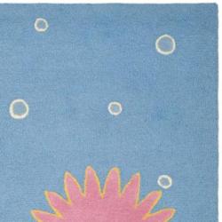 Handmade Children's Lily Pond New Zealand Wool Rug (5' x 8')
