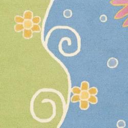 Handmade Children's Lily Pond New Zealand Wool Rug (5' x 8')