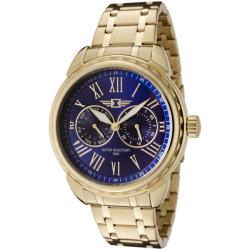 I by Invicta Men's Blue Dial 18k Goldplated Stainless Steel Watch
