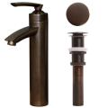 Geyser Oil Rubbed Bronze Bathroom Vessel Faucet with Pop-up Drain