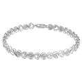 Sterling Silver 1/5ct TDW Diamond Heart Bracelet (H-I, I3)