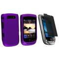 Purple Rubber Case/ Privacy Filter for BlackBerry Torch 9800