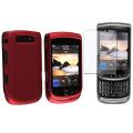 Wine Red Rubber Case/ Screen Protector for BlackBerry Torch 9800