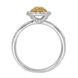 18k Two-tone Gold 3/5ct TDW Yellow and White Diamond Ring (G-H, SI2)