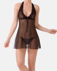 IIusion Women's Revealing Fringe Babydoll with Thong Set