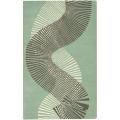 Hand-tufted Painterly Spa Blue Wool Rug (8' x 11')