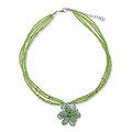 'Paradise Flower' Green Quartzite Necklace (Thailand)