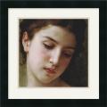 William Adolphe Bouguereau 'Head Study of a Young Girl (detail)' Framed Art ...
