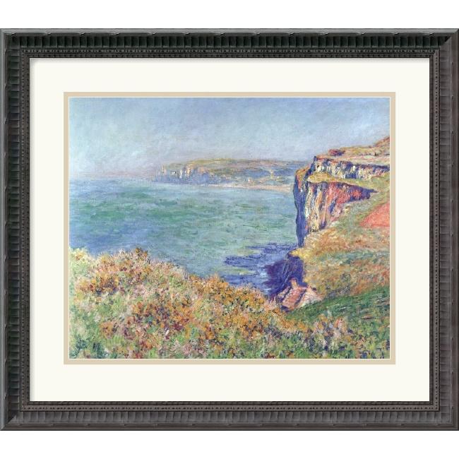 Claude Monet The Cliff at Varengeville, 1882 Framed Art Print