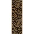 Hand-tufted Glamorous Brown Wool Rug (2'6 x 8')