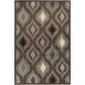 Hand-tufted Brown Contemporary Medallion Geometric Rug (7'9 X 11'2)