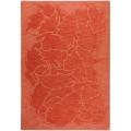 Hand-loomed Embossed Orange Wool Rug (5' x 8')