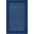 Hand-loomed Bordered Blue Wool Rug (3'3 x 5'3)