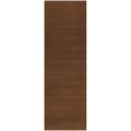 Hand-loomed 'Ridges' Brown Wool Rug (2'6 x 8')