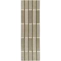 Hand-loomed Bars Sand Wool Rug (2'6 x 8')