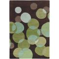 Avalisa Brown Geometric Hand-tufted New Zealand Wool Rug (7'9 x 10'6)