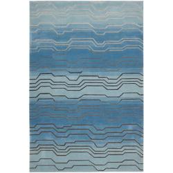 Hand-tufted Cosmopolitan Azure Rug (3'6 x 5'6)