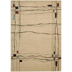 Monaco Ivory Abstract Rug (7'9 x 10'10)