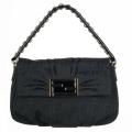 Fendi 'Mia-Zucca' Black Canvas Shopper Bag