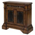 Hand-stained/ Hand-painted Walnut/ Black Accent Chest