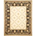 Asian Hand-knotted Zeus Trellis Ivory Wool Rug (8' x 10')