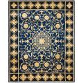 Asian Hand-knotted Majesty Royal Blue Wool Rug (6' Round)