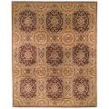 Asian Hand-knotted Royalty Beige Wool Rug (9' x 12')