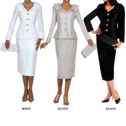 Divine Apparel Women's Plus Size Two-piece Skirt Suit