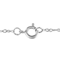 10k White Gold Diamond Accent Looped Cross Necklace