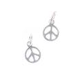 Silverplated Pewter Peace Sign Charms (Set of 2)