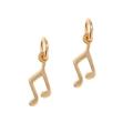 Goldplated Pewter Sleek Musical Notes Charms (Set of 2)