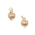 Goldplated Pewter Puffy Heart Charms (Set of 2)