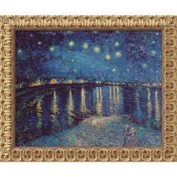 Vincent Van Gogh 'Starlight Over the Rhone' Framed Canvas Art