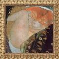 Gustav Klimt 'Danae' Framed Canvas Art
