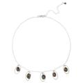 Sterling Silver Peacock Freshwater Pearl Necklace (8-9 mm)