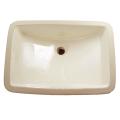 DeNovo Large Rectangular Bone Undermount Porcelain Bathroom Sink